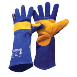 Leather Blue Welding Glove – 40cm
